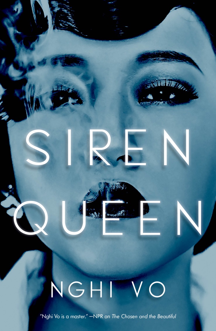 the cover of Siren Queen, showing a woman exhaling smoke