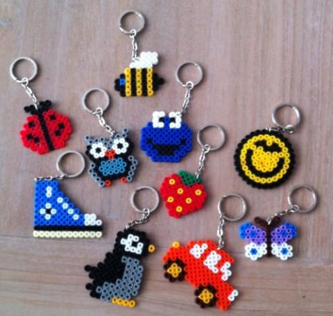 Perler Bead Key Chains