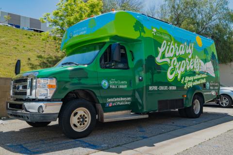 Image of the Library Express bus