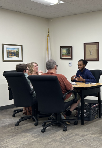 Family having their passport applications processed