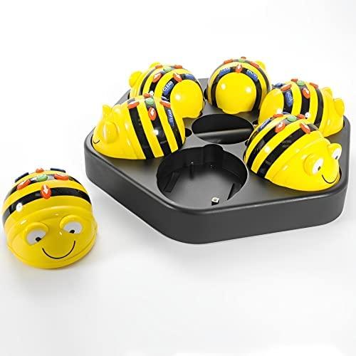 6 bright yellow robotic Bee Bots