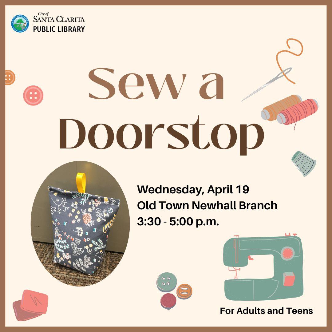 doorstop flyer showing a fabric decorative doorstop photo