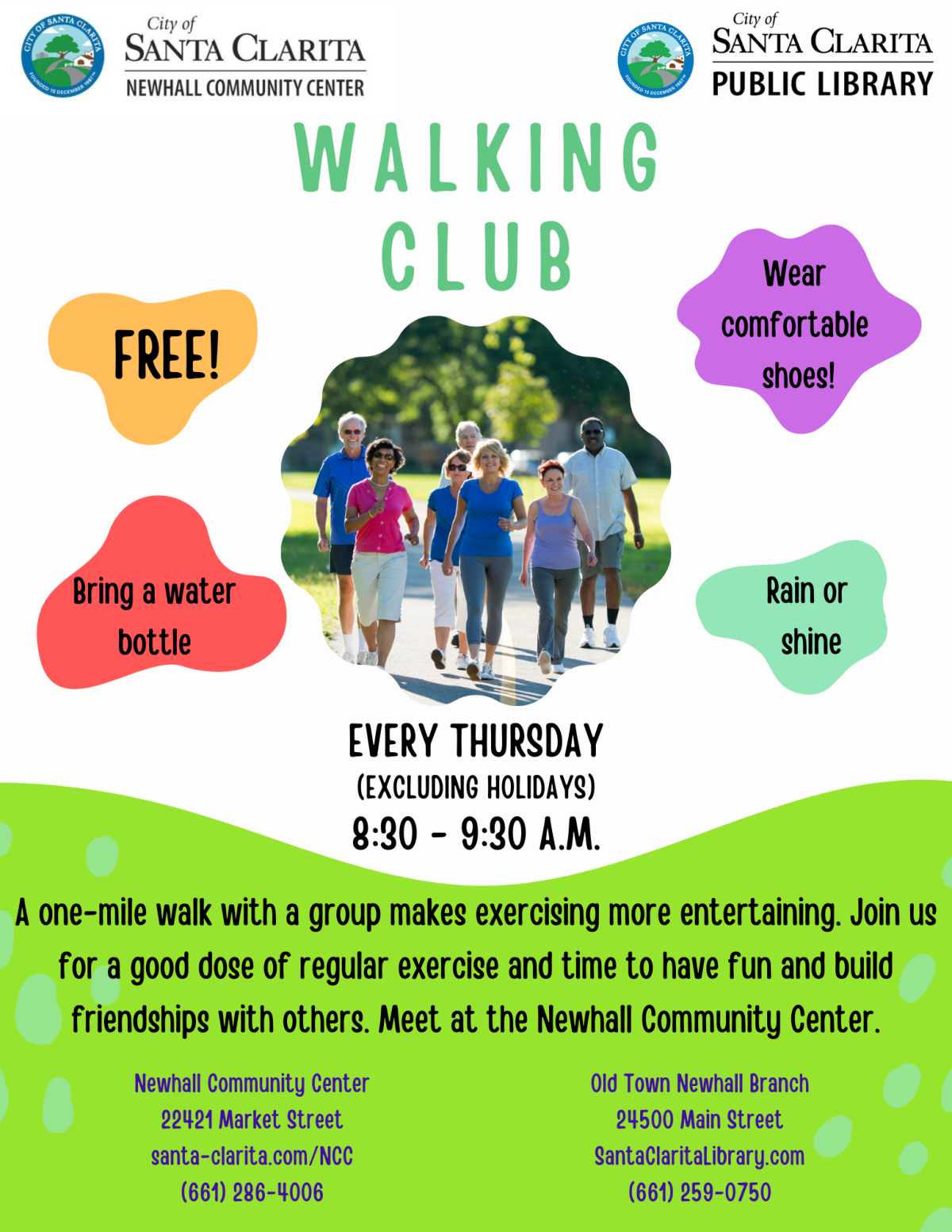 walking club flyer 