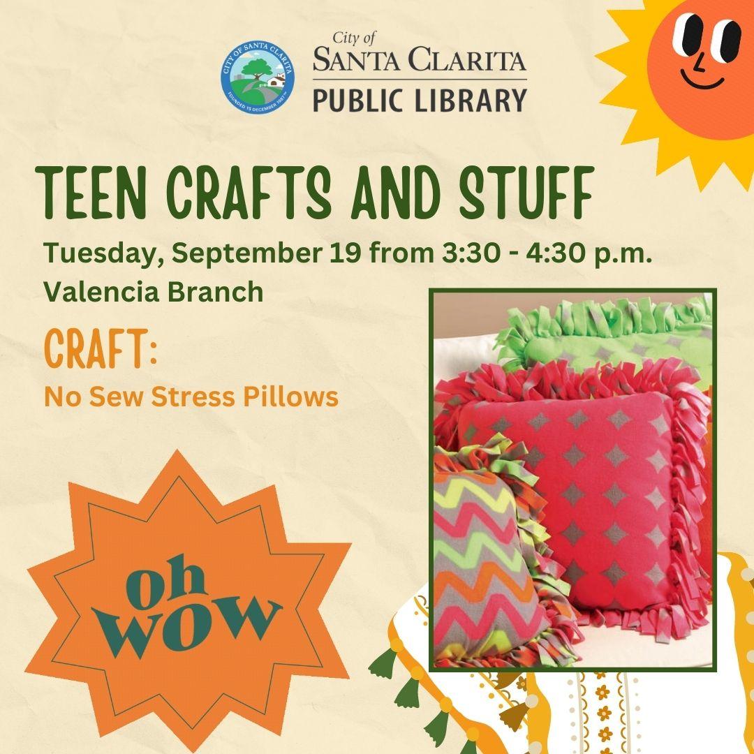 Teen Crafts & Stuff: No Sew Pillows