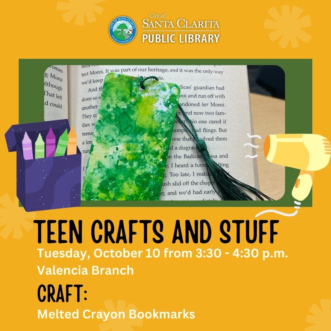 Teen Crafts & Stuff: melted Crayon Bookmarks